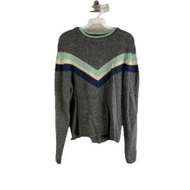 Y2K Womens Medium Wool Knit Color Block Crewneck … - image 1