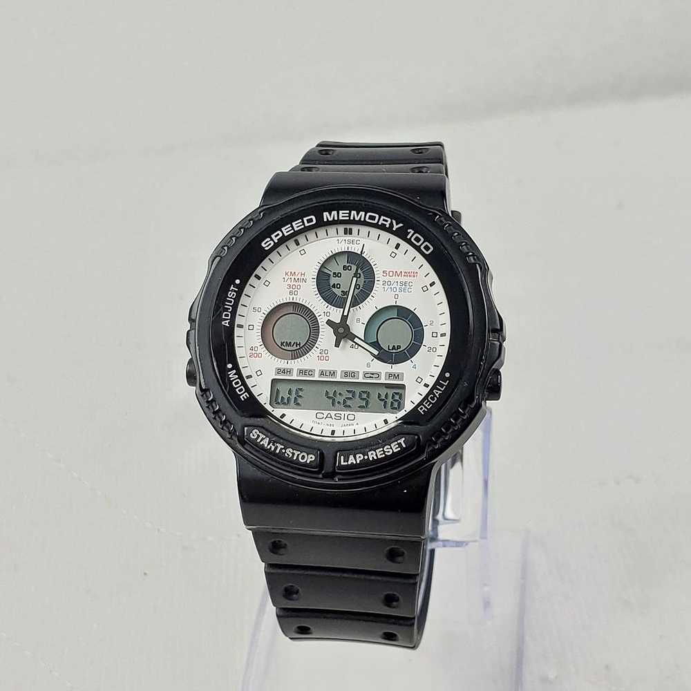 RARE VINTAGE CASIO SPEED MEMORY 100 AW-20 JAPAN ANA-DIGI MEN'S WATCH NEW BATTERY