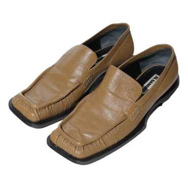 【関税&送料込】Jil Sander Khaki Leather Mules Jil Sander - Embellished leather mules Jil Sander