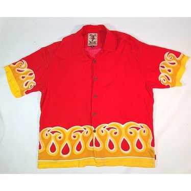 Mambo loud shirts ファイヤーパターン ヴィンテージアロハシャツ Mambo loud shirts ファイヤーパターン ヴィンテージアロハシャツ