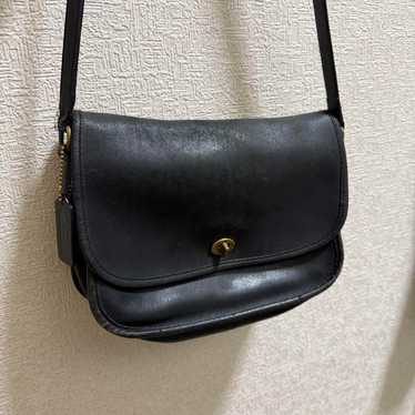 vintage coach old mini Boston Black 黒 Old Coach Mini Boston Bag Black Leather - メルカリ