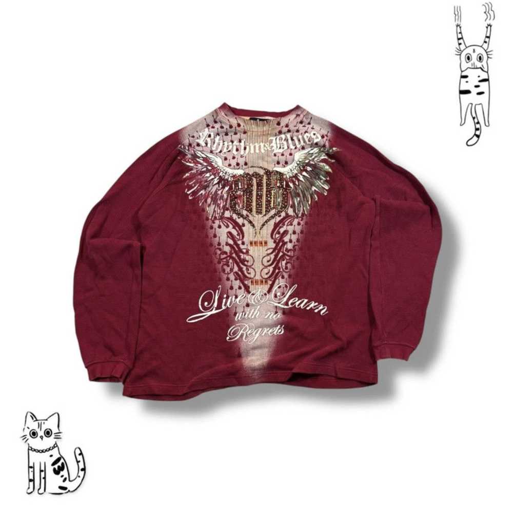 Pelle Pelle Pelle pelle waffle knit graphic long sleeve top