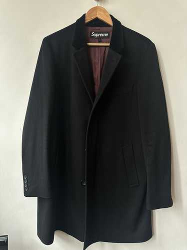 Supreme Wool Overcoat Loro Piana Navy S