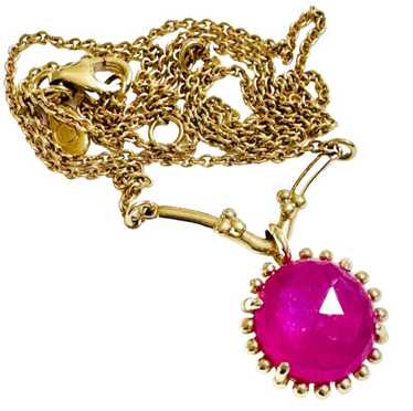 アクセサリー PETORA PENDANT PINK GOLD Pink Sapphire Teardrop Pendant with Diamond | Angara