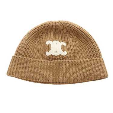 帽子 CELINE EMBROIDERED KNIT WOOL BEANIE Accessories | Celine Embroidered Knit Wool Beanie Off White