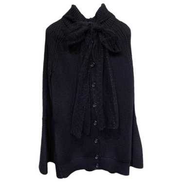 Vintage Valentino Black ニットロングケープ　マント Valentino cape - Gem