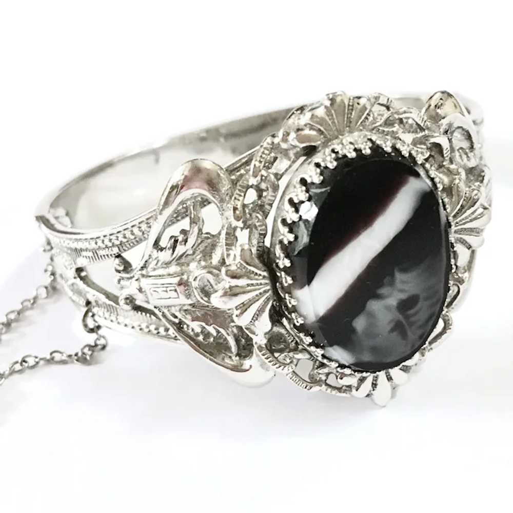 Whiting & Davis Wide Hinged Bracelet With Scottis… - image 7