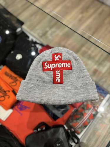 Supreme New Era Box Logo Beanie Heather Grey 22FW | eBay