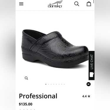 Dansko Black Tooled Clog. Size 37 (Size 7) - image 1