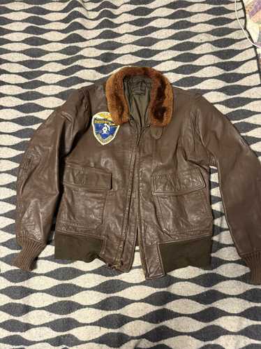 ビンテージ50〜60s フライトジャケット レザー ビンテージ 古着 バイカー Leather jacket g-1 vintage - Gem