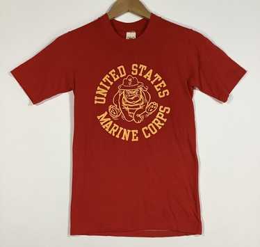 Vintage Marine Bulldog Usmc Army Big Logo Shirt - Gem