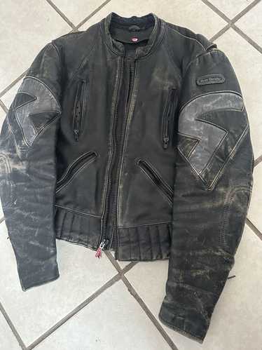 Hein Gericke Leather Padded Single Riders Jacket Men Size 56