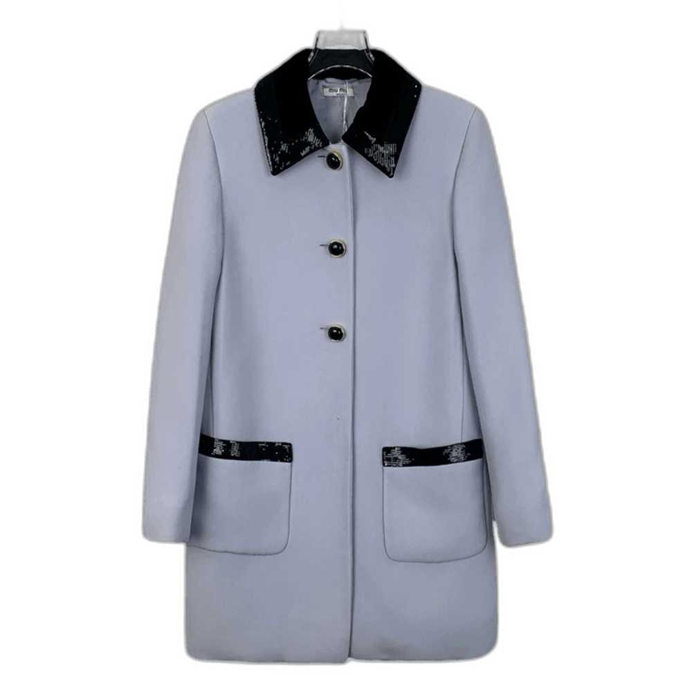 Miu Miu Miu Miu Long Coat with Sequins - image 1