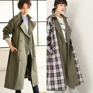 cropped trench coat in memory lambskin leather in BLACK
