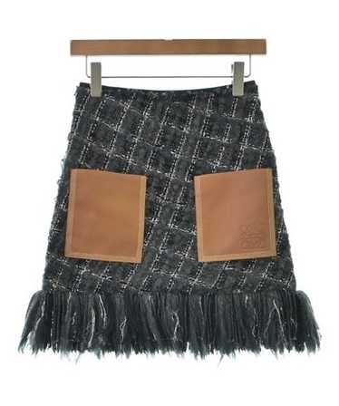 ミニスカート Loewe Skirt ドレープ スカート（コットン&シルク） ブラック - LOEWE