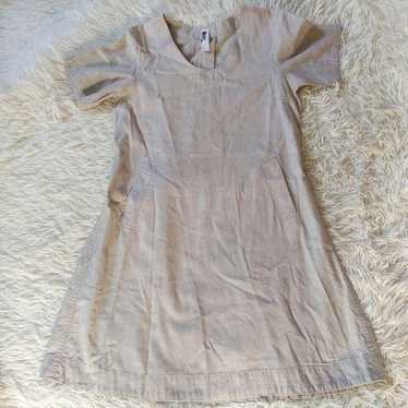 MARGARET HOWELL WIDE STRIPE LINEN　DRESS Stripe Swing Cotton Shirt by MHL by Margaret Howell- La Garçonne