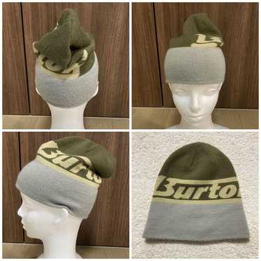 帽子 (vintage)00s burton multicolored beanie vintage Y2K 2000's BURTON SNOWBOARDS Bird striped knit woven