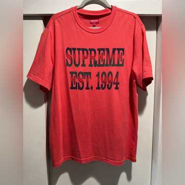 Supreme Supreme Cotton Mesh Gradient Logo S/S Top Whi… - Gem