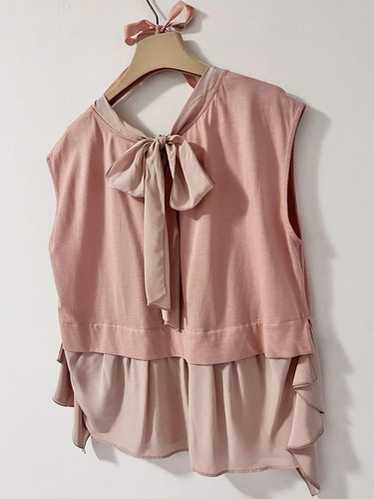 トップス Miu Miu frill tops Miu Miu // Black Sheer Ruffled Sleeveless Top – VSP Consignment
