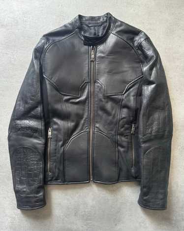 2008FW Dirk Bikkembergs レザーポケットジャケット 1点物】ダークビッケンバーグDIRK BIKKEMBERGS HOMME/中綿入り