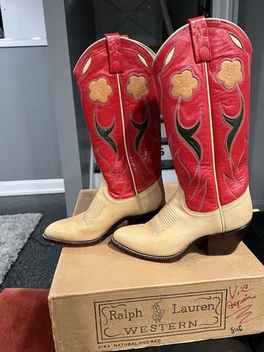 靴 90s RALPH LAUREN COUNTRY Western Boots Vintage RALPH LAUREN Hand-Painted Western Boots | eBay