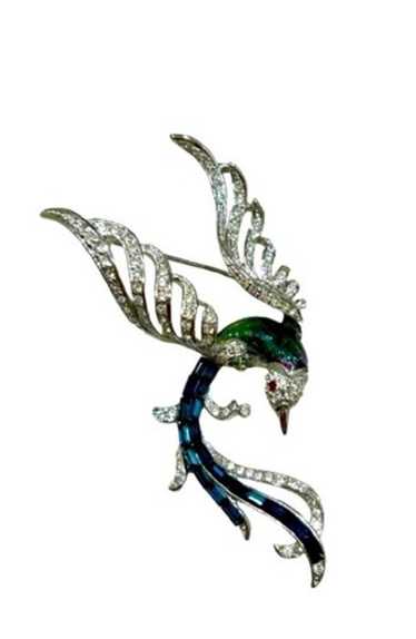 ヴィンテージ品✨️ アメリカ製 VANITY フェニックス ブローチ Vintage phoenix bird brooch - Gem