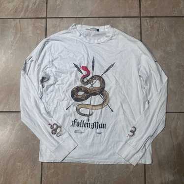 UNDERCOVER 長袖Tシャツ 20AW FALLEN MAN 蛇 白 3