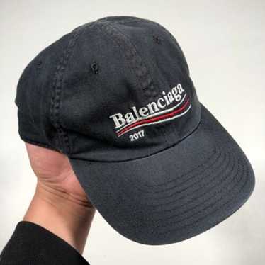 Balenciaga 2017 キャップ Balenciaga 2017 Black Wave Logo Baseball Cap Hat D0972