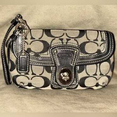 バッグ Coach 65TH Ltd Ed Legacy Turnlock Y2K Coach Legacy 65th Anniversary Turnlock Handbag Black Leather