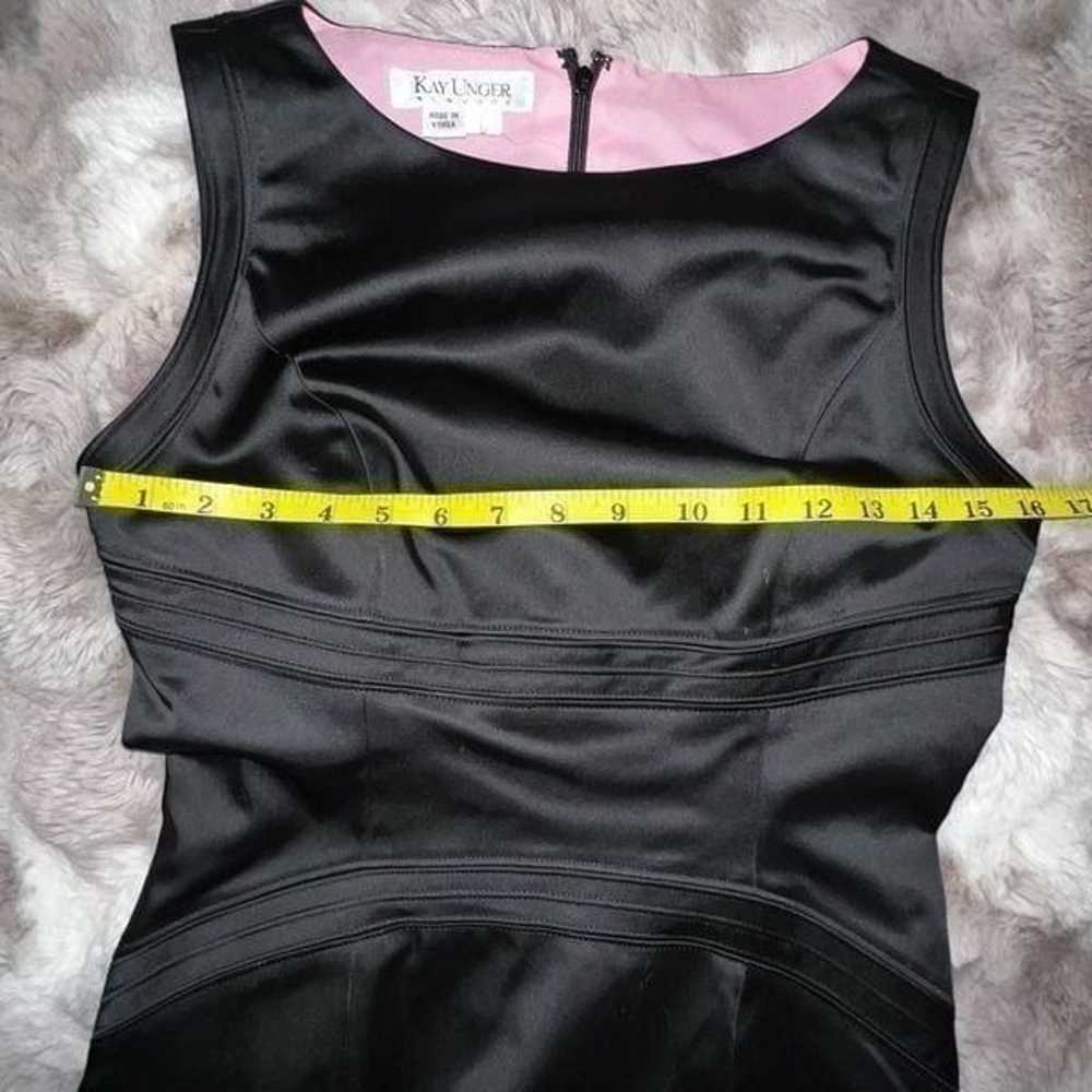 Kay Unger Business Casual Sleeveless Black Satin … - image 10