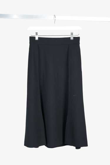 スカート CHLOE BLACK WOOL BLEND SKIRT CHLOÉ Crochet-paneled wool-blend maxi skirt | THE OUTNET