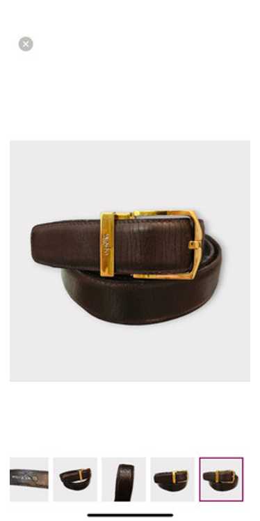 VALENTINO VINTAGE ITALY製 スエードレザー×レザーベルト Vintage brown leather valentino belt - Gem