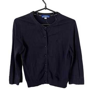 美品BURBERRY BLUE LABEL ニットセーターカーディガン綿100% カーディガンニットバーバリーブルーレーベルBURBERRY