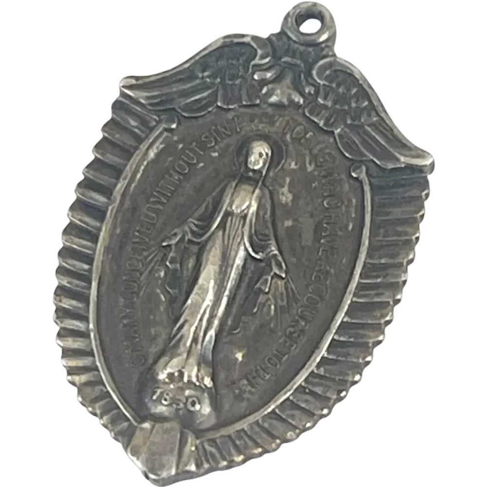 Vintage Early Creed Sterling Silver Virgin Mary M… - image 1