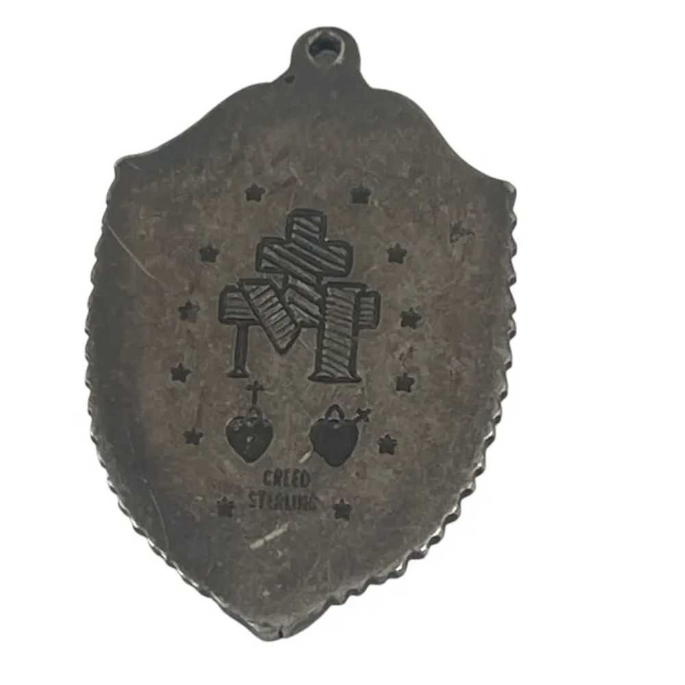 Vintage Early Creed Sterling Silver Virgin Mary M… - image 4