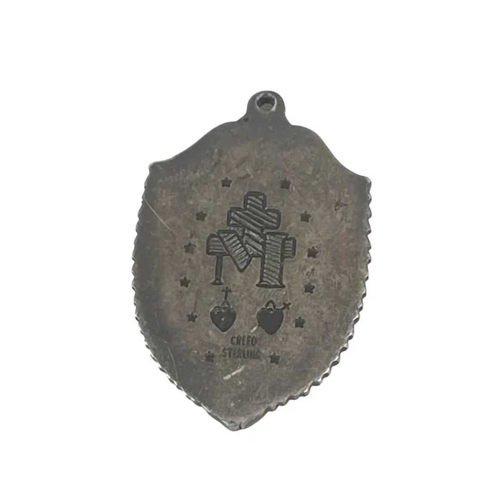 Vintage Early Creed Sterling Silver Virgin Mary M… - image 5