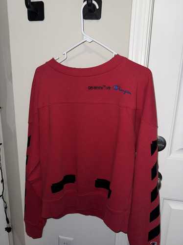 トップス CHAMPION CREWNECK OFF-WHITE REDBLACK Off White Off-White X Champion Sweatshirt in Red Cotton ref