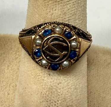 Sorority crest ring 10k - Gem