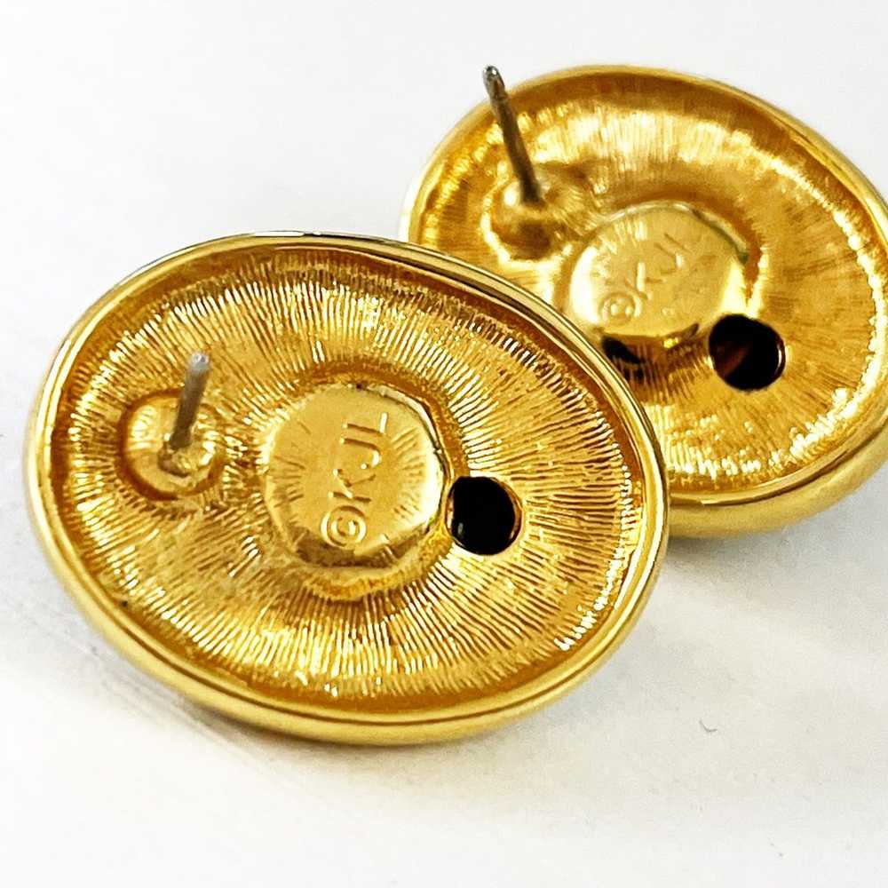 KJL Kenneth Jay Lane Vintage Cabochon Earrings - image 4