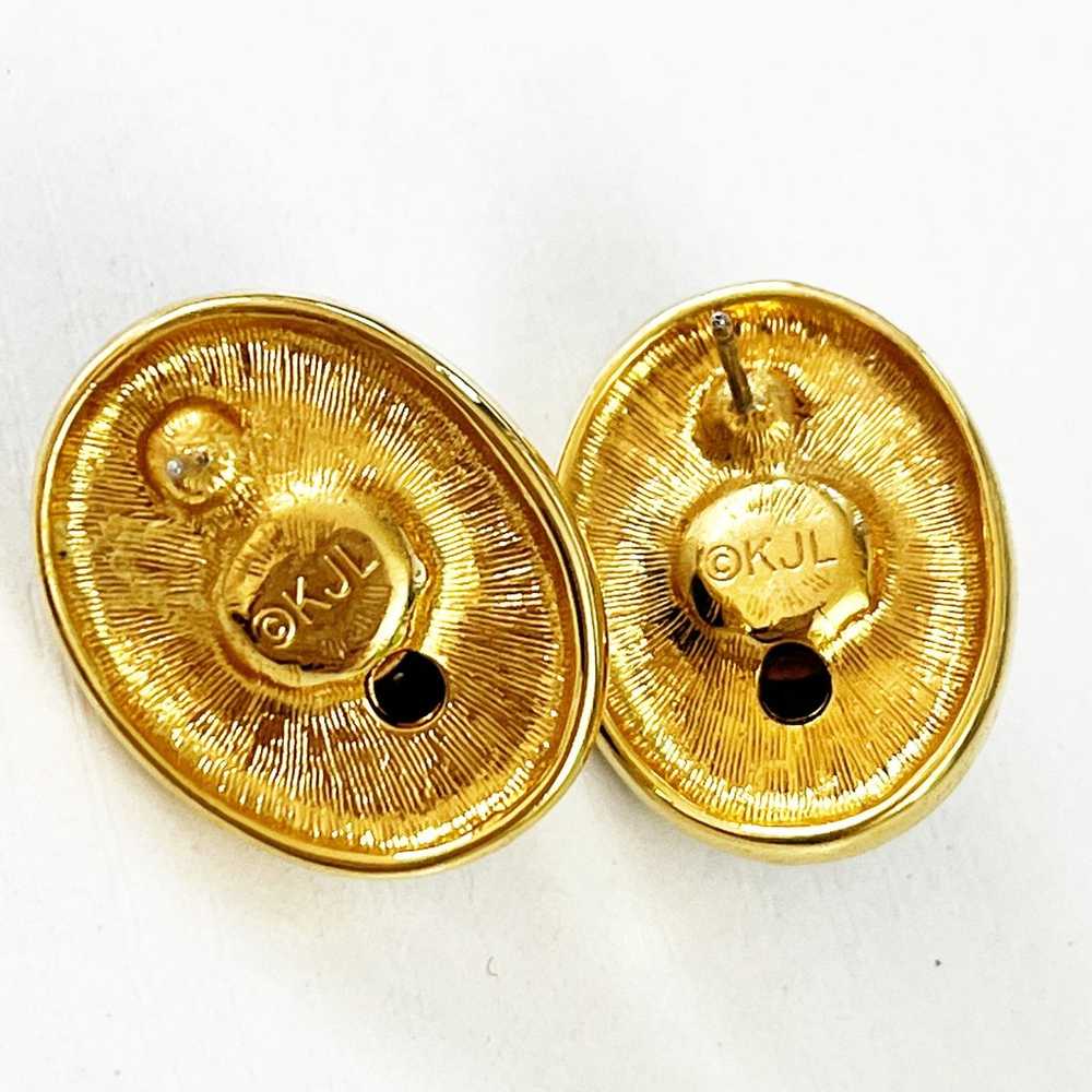 KJL Kenneth Jay Lane Vintage Cabochon Earrings - image 6