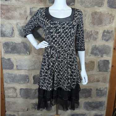 Other Double Jeu Paris Dress Small Black Gray Tul… - image 1