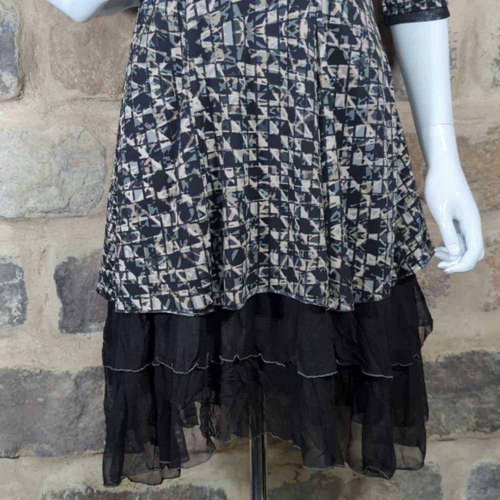 Other Double Jeu Paris Dress Small Black Gray Tul… - image 3