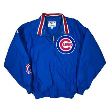 majestic CUBS ナイロンジャケット Men's Chicago Cubs Majestic Royal On-Field Therma Base