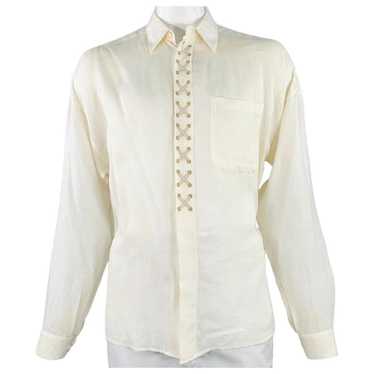 トップス 90s Byblos Pure Linen Pullover Shirt 44 Byblos mens shirt - Gem
