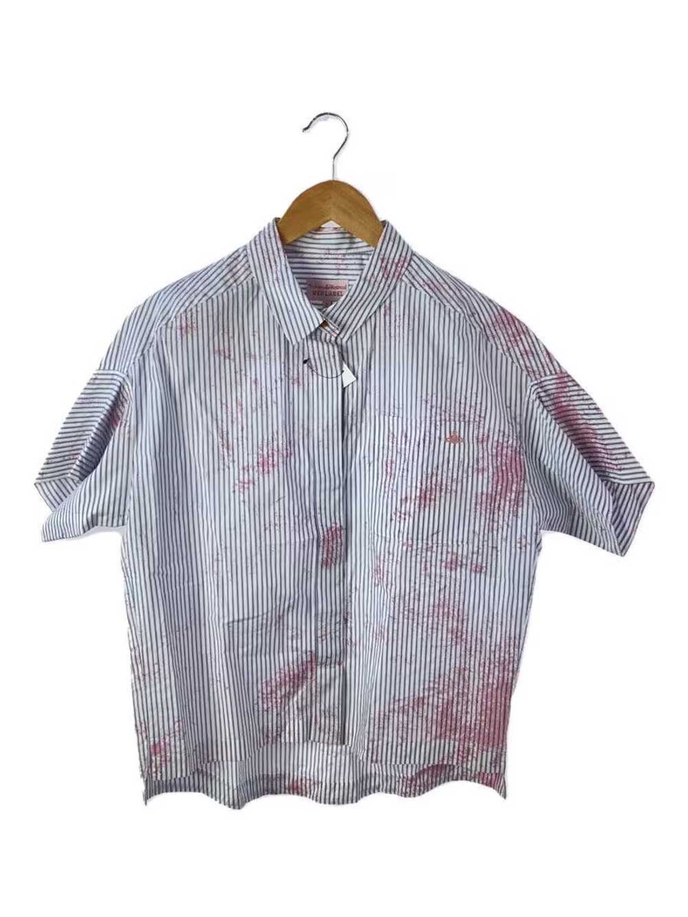 Vivienne Westwood Blood Splatter Striped Orb Boxy Short Sleeve Button Shirt