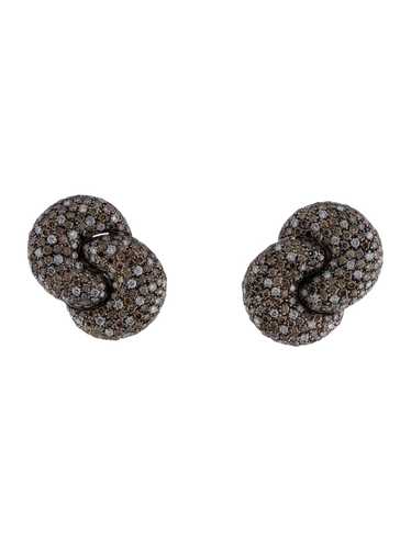 Earrings Black Rhodium Plated & Rhodium-Plated 18… - image 1