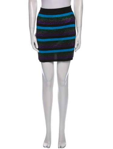 スカート MIUMIU Bicolor Skirt 40 Archive Miu Miu Sheer Polka Dot Skirt in Blu & Avorio | FWRD