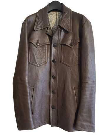 NUMBER (N)INE 宮下期 レザーリブジャケット　07AW NUMBER (N)INE - 美品ナンバーナイン07aw野口強私物リブレザー