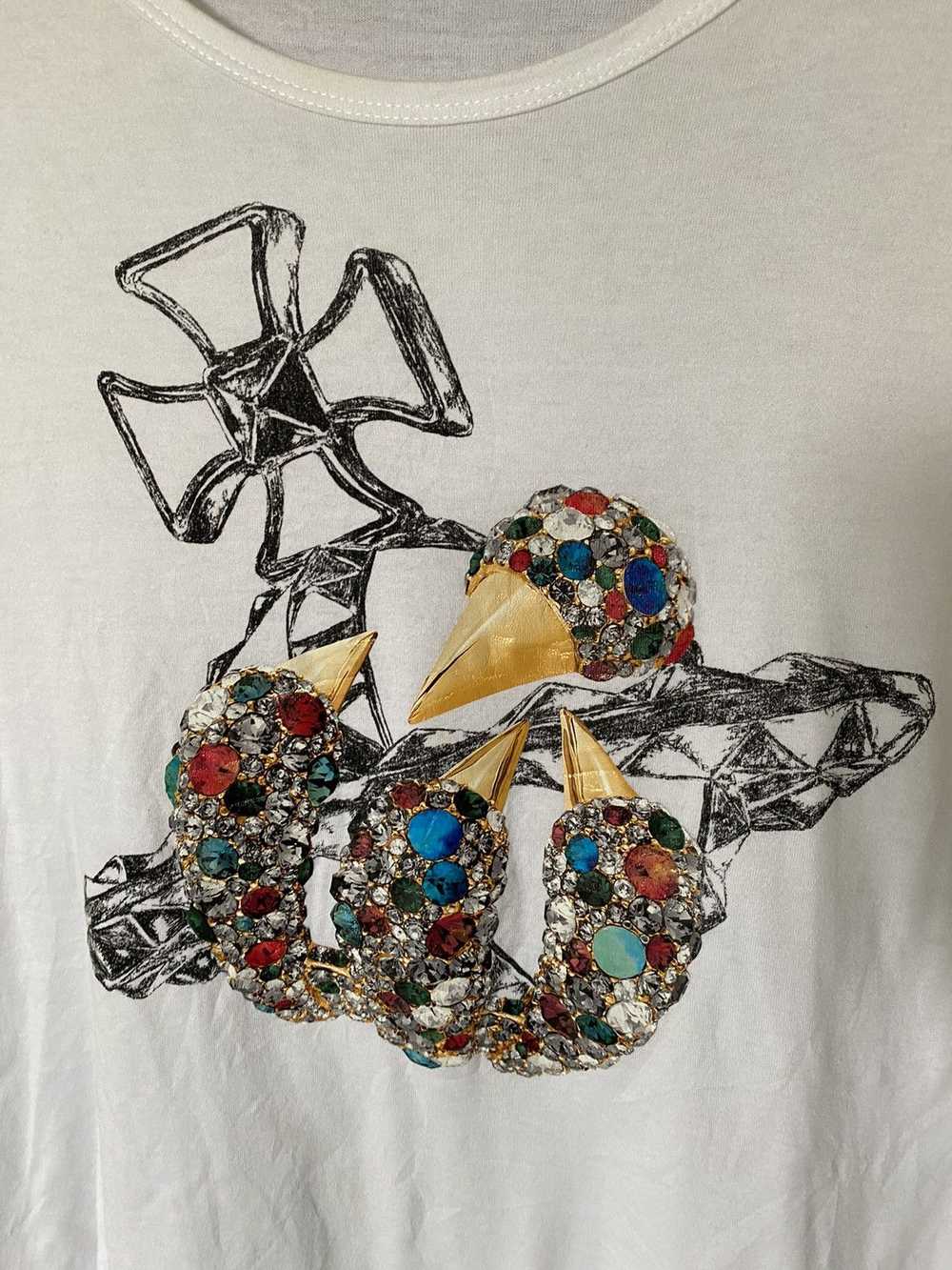 Vivienne Westwood Iconic Orb logo Crystal and Jewelry tee