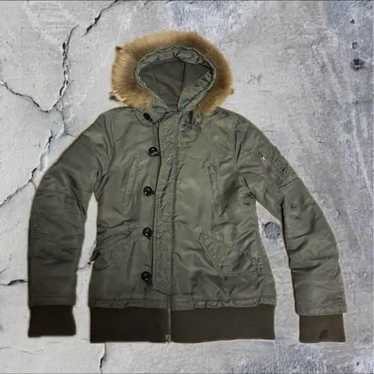 ジャケット・アウター Y2K punk grunge buckle fur flight jacket ジャケット・アウター Y2K punk grunge buckle fur flight